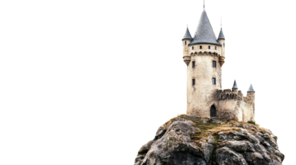 Old tower castle isolated png
