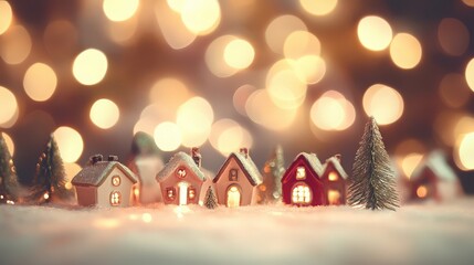 Obraz premium Christmas decorations with beautiful bokeh background
