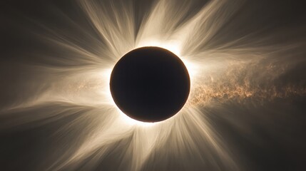 A solar eclipse photographed with planet Earth in the background