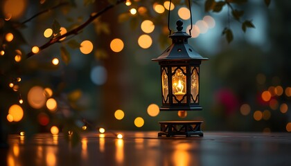 christmas lantern in the park