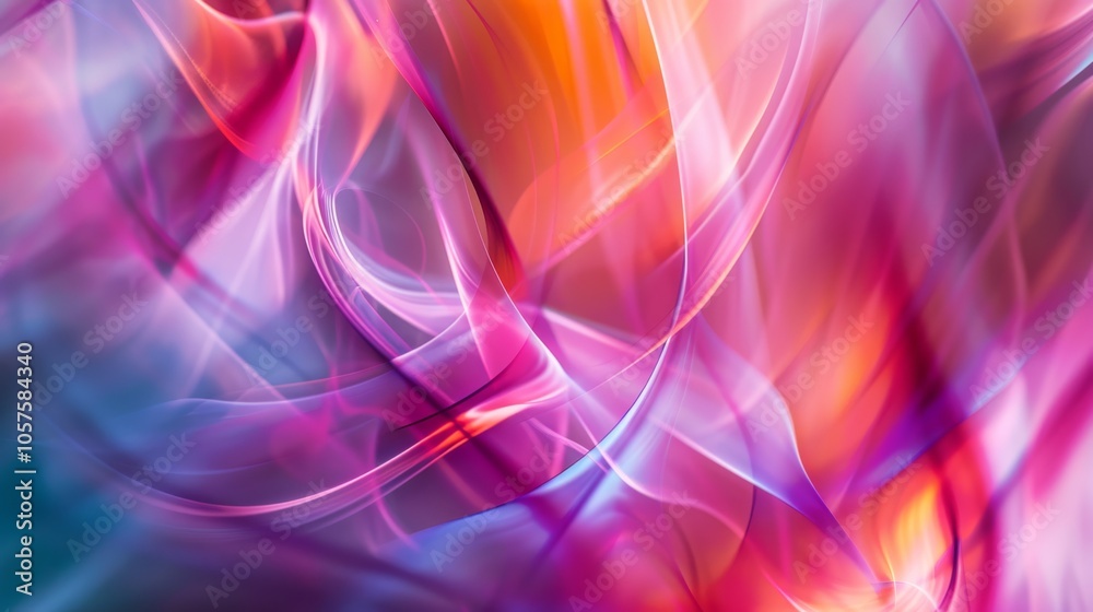 Poster vivid and flowing light patterns burst with energy and color, producing a vibrant, abstract scene wi