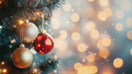 Christmas  decorations with beautiful bokeh background
