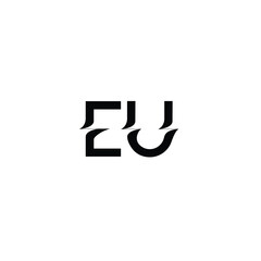 EU monogram logo design letter text name symbol monochrome logotype alphabet character simple logo