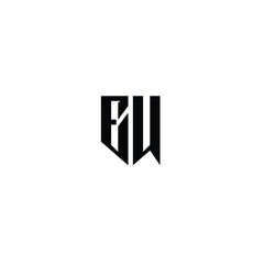 Obraz premium EU monogram logo design letter text name symbol monochrome logotype alphabet character simple logo