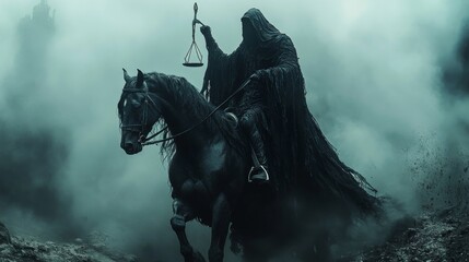 Fototapeta premium Dark Rider of Justice