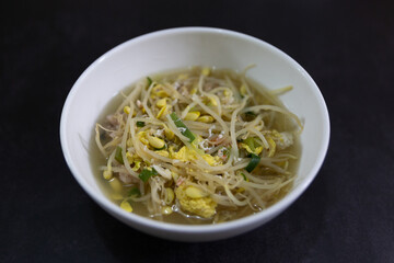A Classic Korean Soup: Kongnamul Guk, a Refreshing and Nutritious Soybean Sprout Soup, Known for Its Simple Yet Flavorful Taste and Health Benefits
