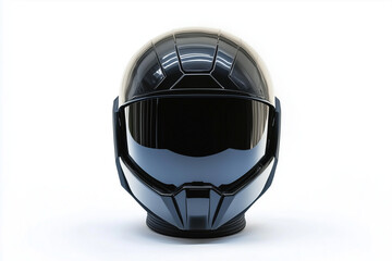 Naklejka premium Futuristic astronaut helmet isolated on white background...