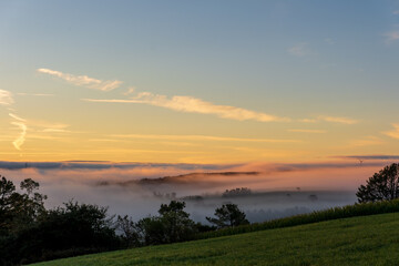 sunrise over the valley