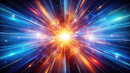 Naklejka premium Cosmic Energy and Light in Motion Mesmerizing Visuals of Space and Speed