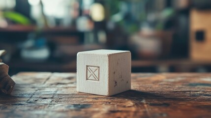 Vintage charm Elegant white wooden stamp featuring classic typography a timeless symbol of freedom and quality perfect for promoting unique products and business messages with retro appeal