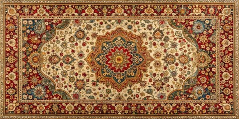 Exquisite Mughal-inspired carpets with intricate designs and vibrant hues for interior decor projects