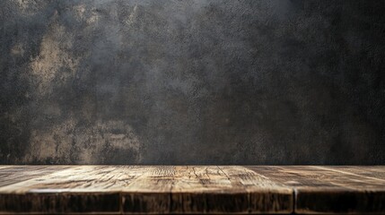 Abstract textured template featuring wooden background for product display space