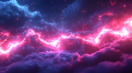 Fototapeta premium Electric Cosmic Landscape