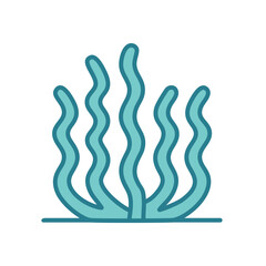 Ocean seaweed icon. Vibrant seaweed illustration, symbolizes marine life, purity, and underwater beauty.