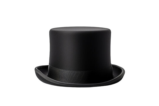 Elegant Black Formal Top Hat, Sophisticated Gentleman's Attire