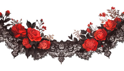 PNG Black strawberry illustration pattern border.