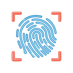 Fingerprint scan security. Digital identity, biometric verification, secure access, privacy protection.  Unique individual.