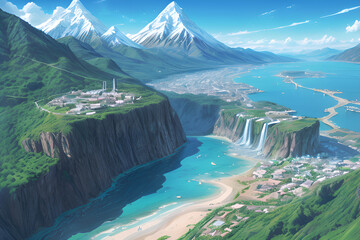 Naklejka premium Beautiful landscapes to admire, explore and photograph