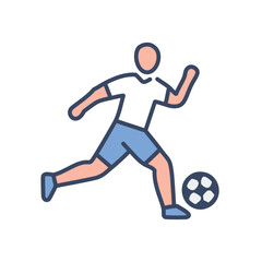 Soccer player running. Dynamic athlete dashes, showcasing speed and agility.  Victory is near.