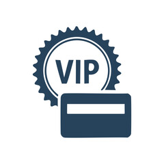 Vip credit card access. Exclusive membership benefits.  Premium rewards program symbol.