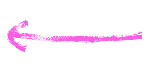 Hand drawn simple arrow drawn with wax crayon, chalk or charcoal. Uneven dry texture for underlining highlighting. Pencil drawn lines, strikethrough, grungy vector isolated on white