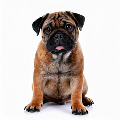 Obraz premium Dog isolated on white background studio shot