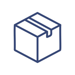 Delivery package icon. Simple shipment box image. Represents  delivery, shipping, or online order fulfillment.