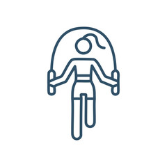 Jump rope fitness exercise. Woman jump roping, fitness, exercise, active lifestyle, health, wellbeing, energy, strength, cardio, workout, training, athletic, jump, rope, skip, activity, girl, sport.