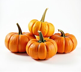 pumpkins different vegetables on white background