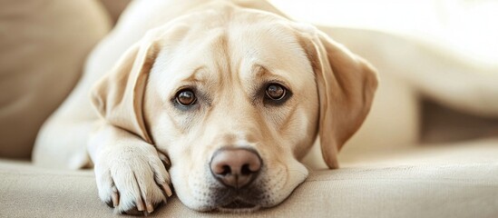 Labrador Retriever Having A Rest Close Up