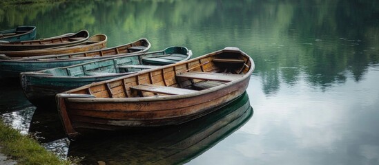 Row Boats At A Lake