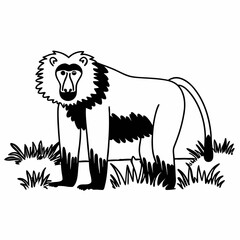 Baboon Artistry in Vectors