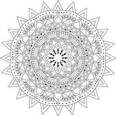 Intricate Mandala Design for Coloring and Meditation