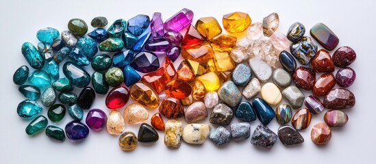 Wide Assortment Of Mixed Colorful Gemstones