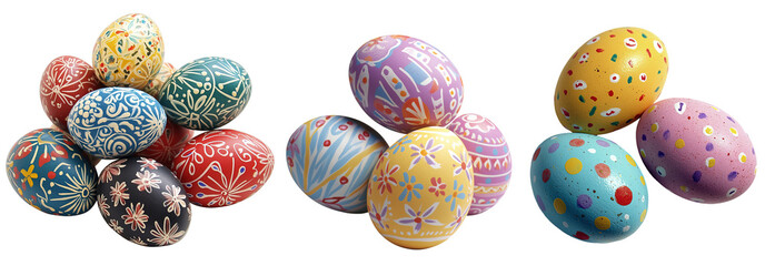 Colorful Easter Eggs Collection