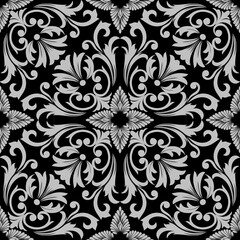 damask seamless pattern element. Classical luxury old fashioned damask ornament, royal victorian seamless texture. 