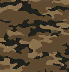 Modern camouflage background vector seamless print, repeat texture, army classic pattern  © Sketch