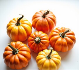 Obraz premium pumpkins different vegetables on white background
