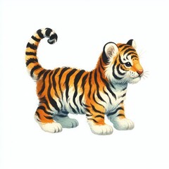 Obraz premium tiger cartoon isolated 2