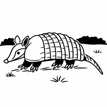recommend clip art: Vibrant Armadillo Vector