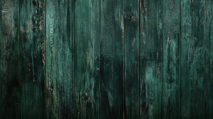 Obraz premium Grunge dark green textured wood surface panoramic wooden background design