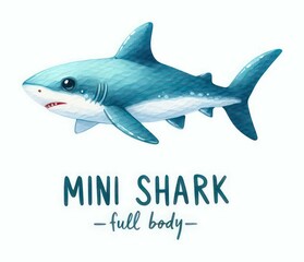 Obraz premium shark isolated on white background 6