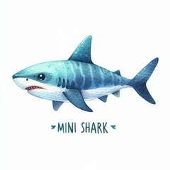 Obraz premium shark isolated on white background 3