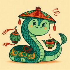 Ornate Mythical Serpent