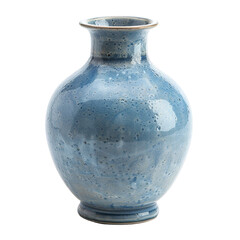 Vibrant Blue Ceramic Vase with Speckled Texture