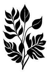 Abstract black and white pattern. For use in graphics. Minimalist illustration for printing on wall decorations