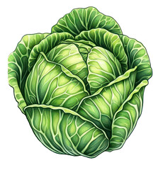 cabbage isolated on white background