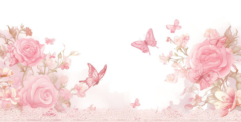 PNG Pink coquette a Butterfly illustration background butterfly.