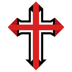 Obraz premium Christian cross icon