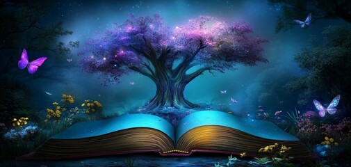 Enchanted Fairytale Book with Pop-Up Fantasy Scene